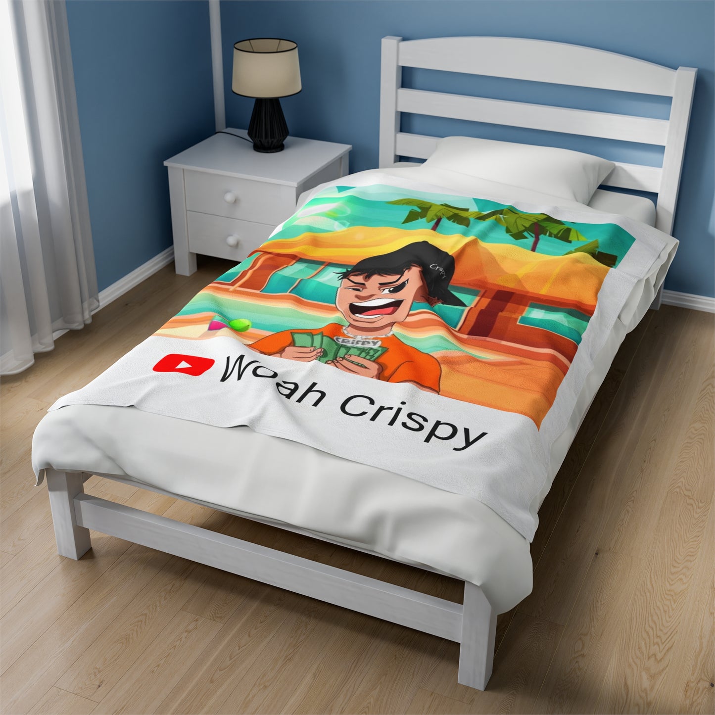 "Woah Crispy Logo" Plush blanket